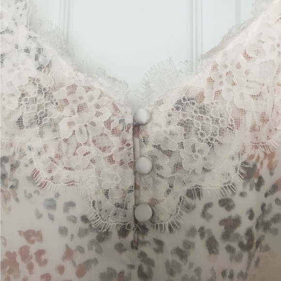 Abercrombie & Fitch Lace Camisole Top Animal Print Cream Size XS - Picture 4 of 7